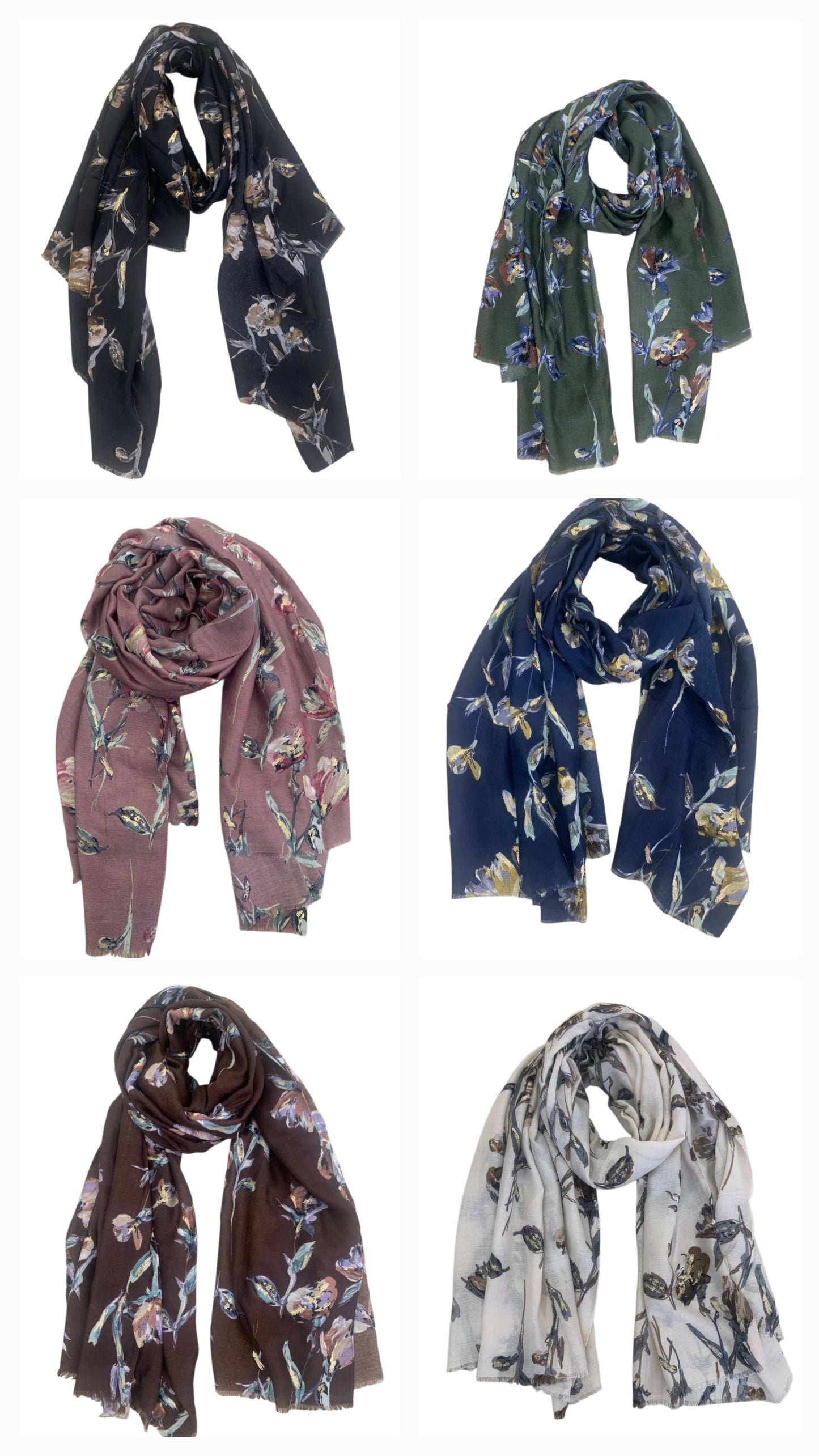 Floral Winter Cotton scarf JY90187