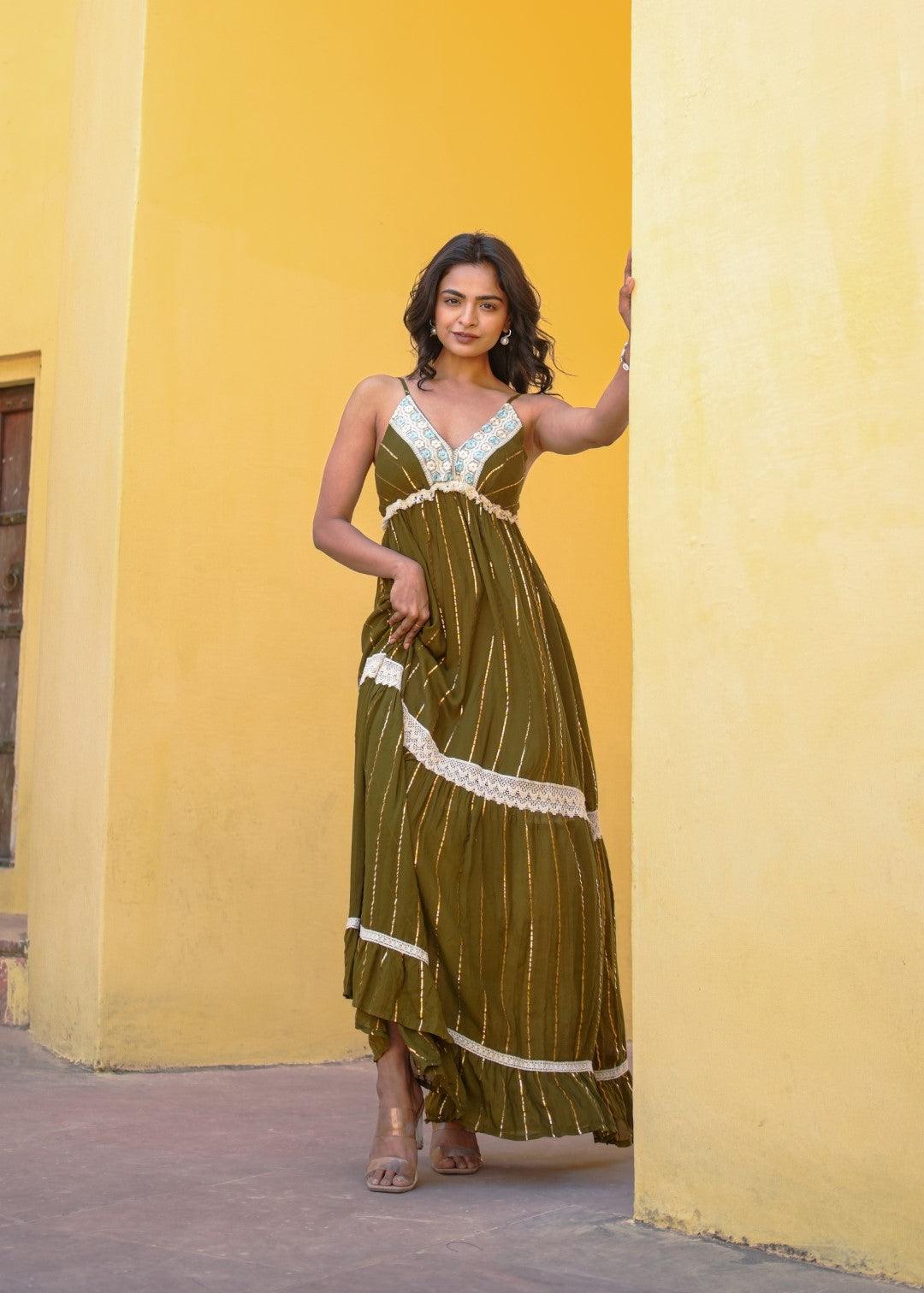 Kyra Dress Military Green - NolaByBijusol