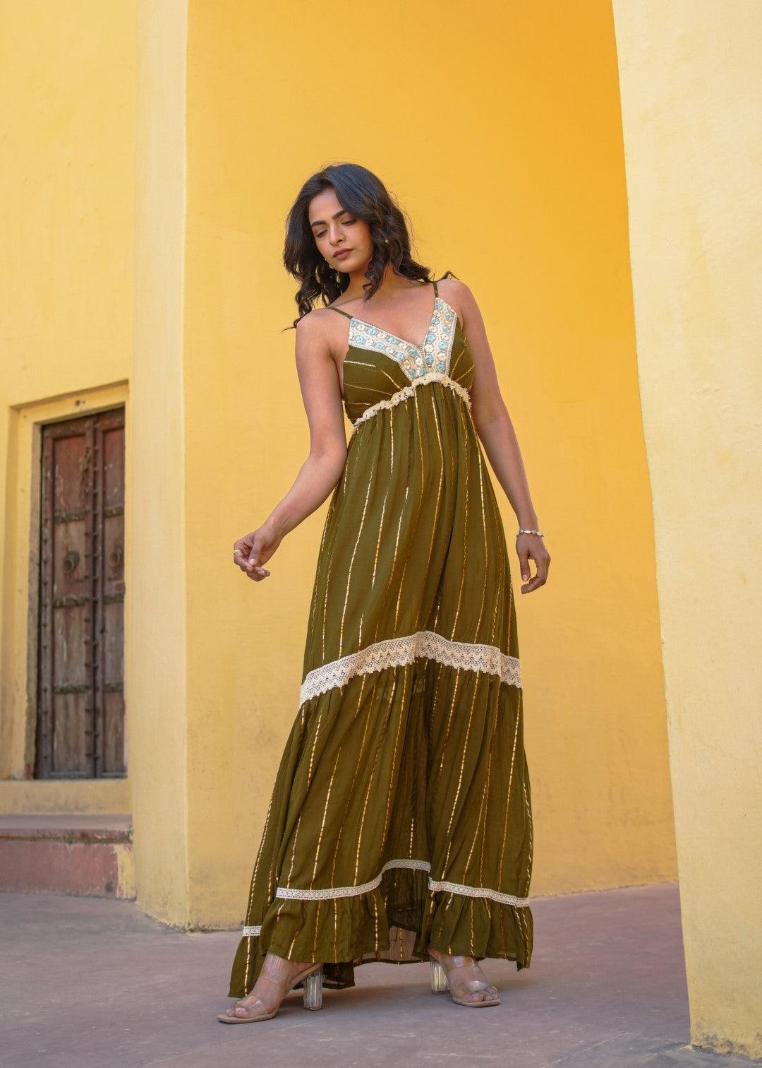 Kyra Dress Military Green - NolaByBijusol
