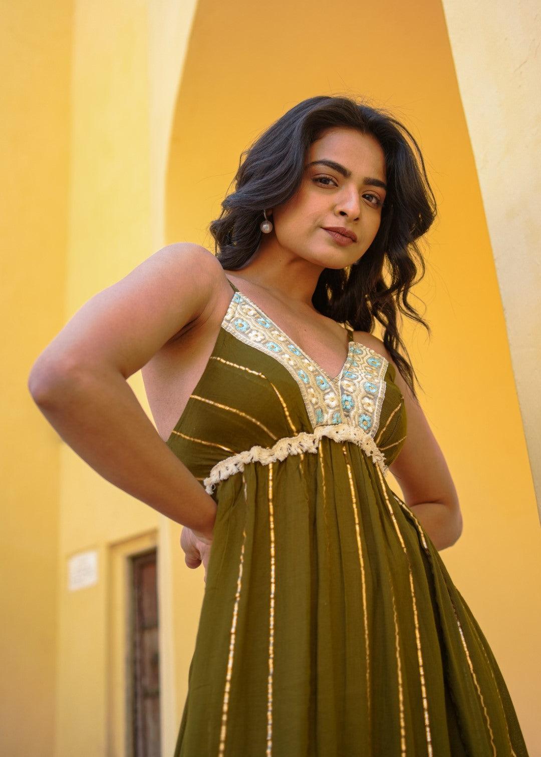 Kyra Dress Military Green - NolaByBijusol