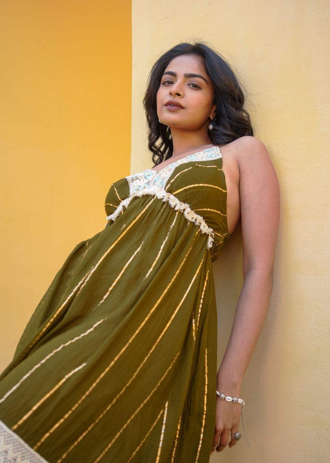Kyra Dress Military Green - NolaByBijusol