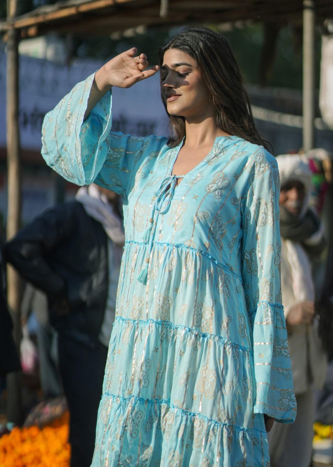 Camilla Dress Turquoise - NolaByBijusol