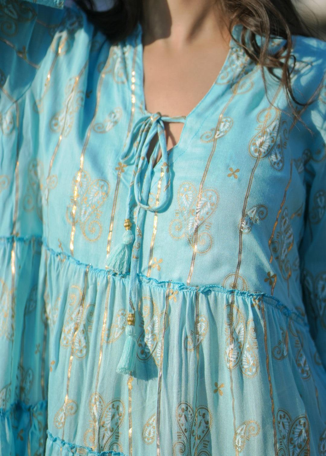 Camilla Dress Turquoise - NolaByBijusol