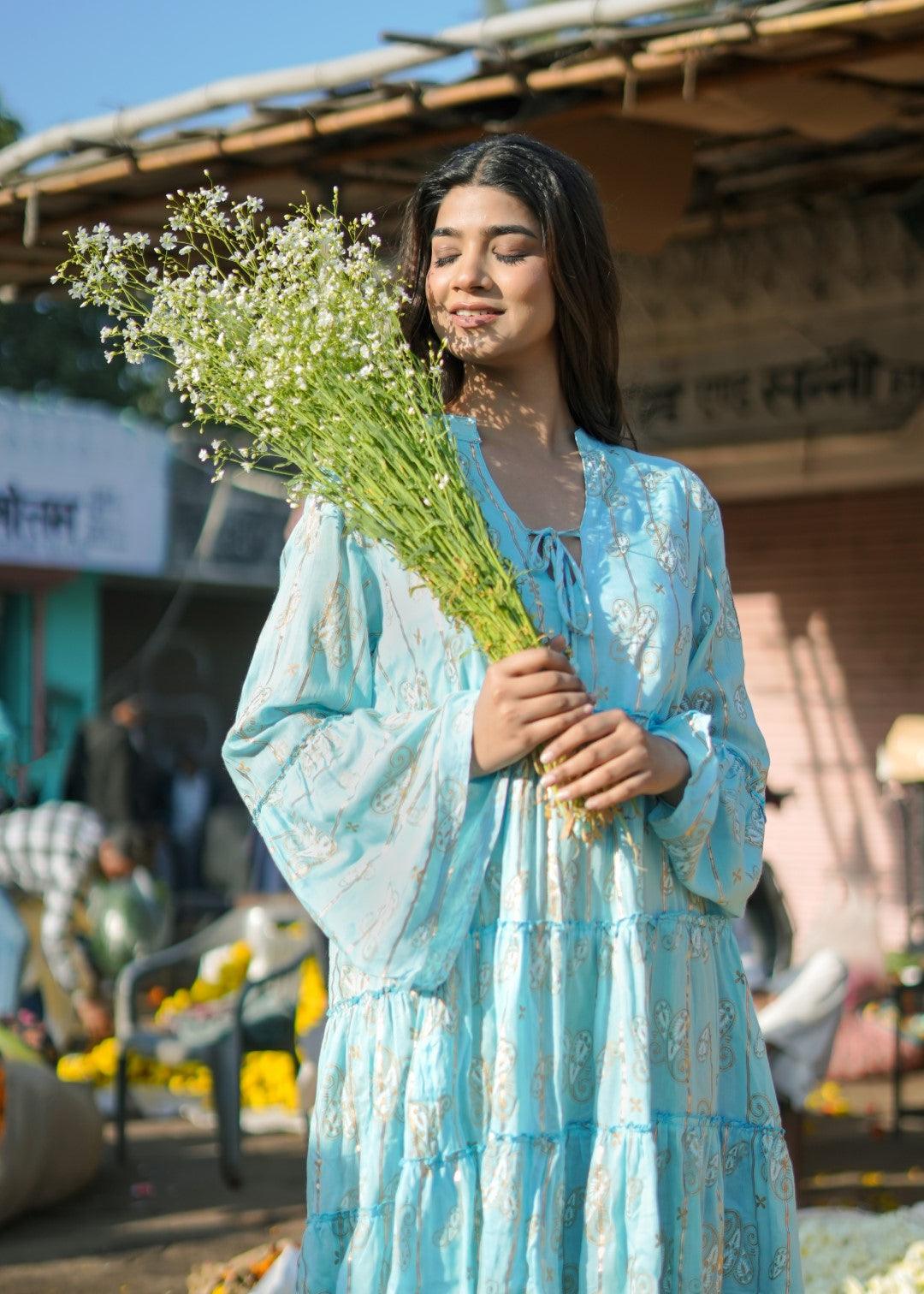 Camilla Dress Turquoise - NolaByBijusol