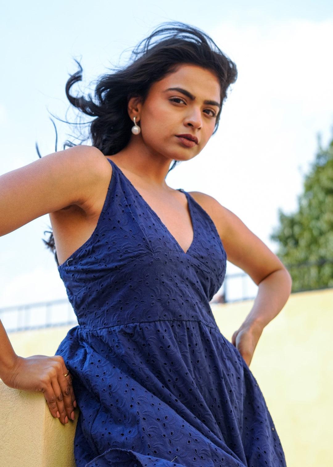 Rose Dress Navy - NolaByBijusol