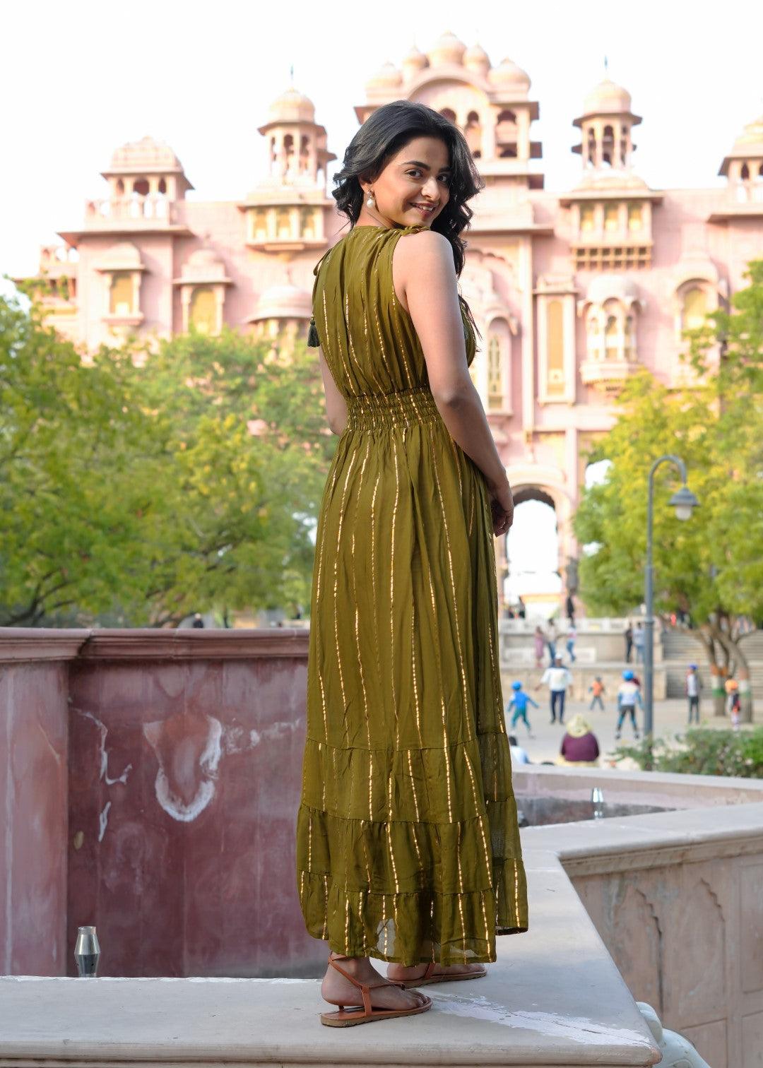 Luna Dress Military Green - NolaByBijusol