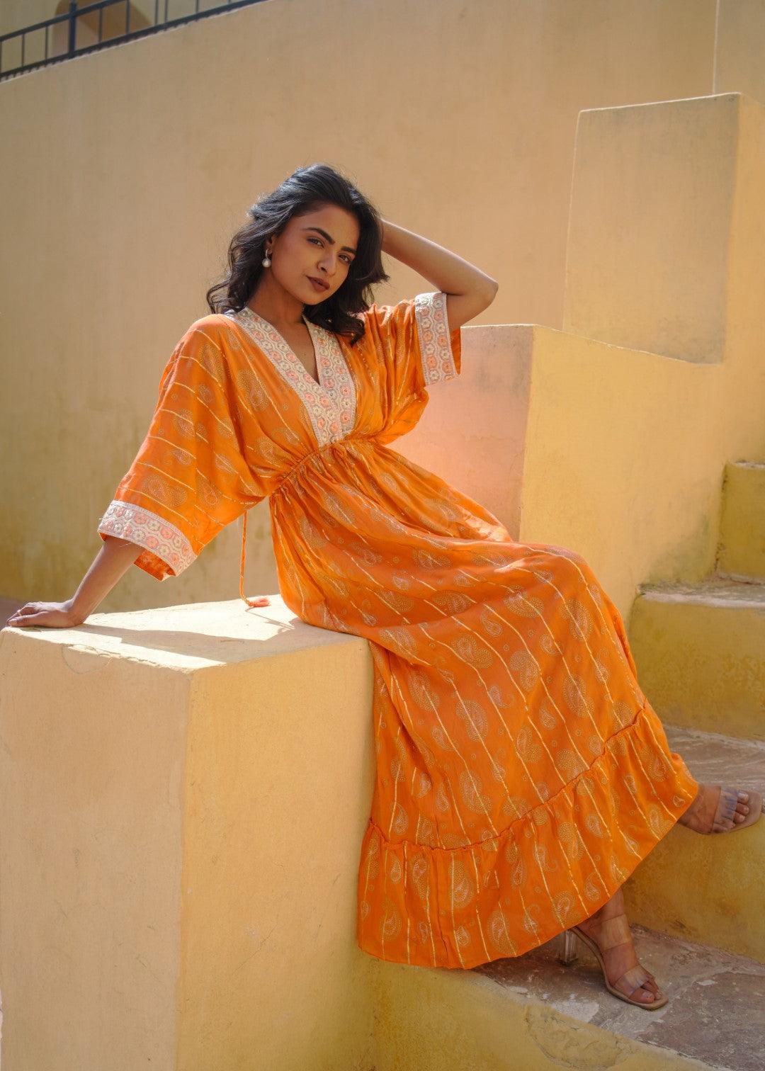 Julie Dress Orange - NolaByBijusol