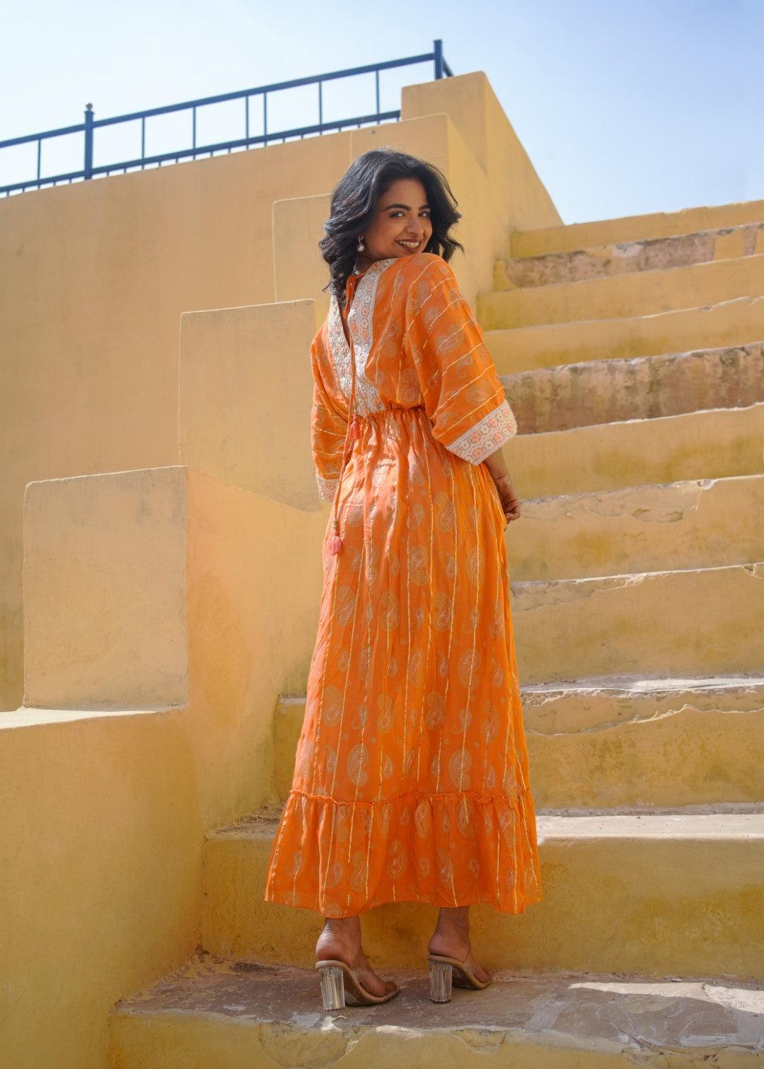 Julie Dress Orange - NolaByBijusol