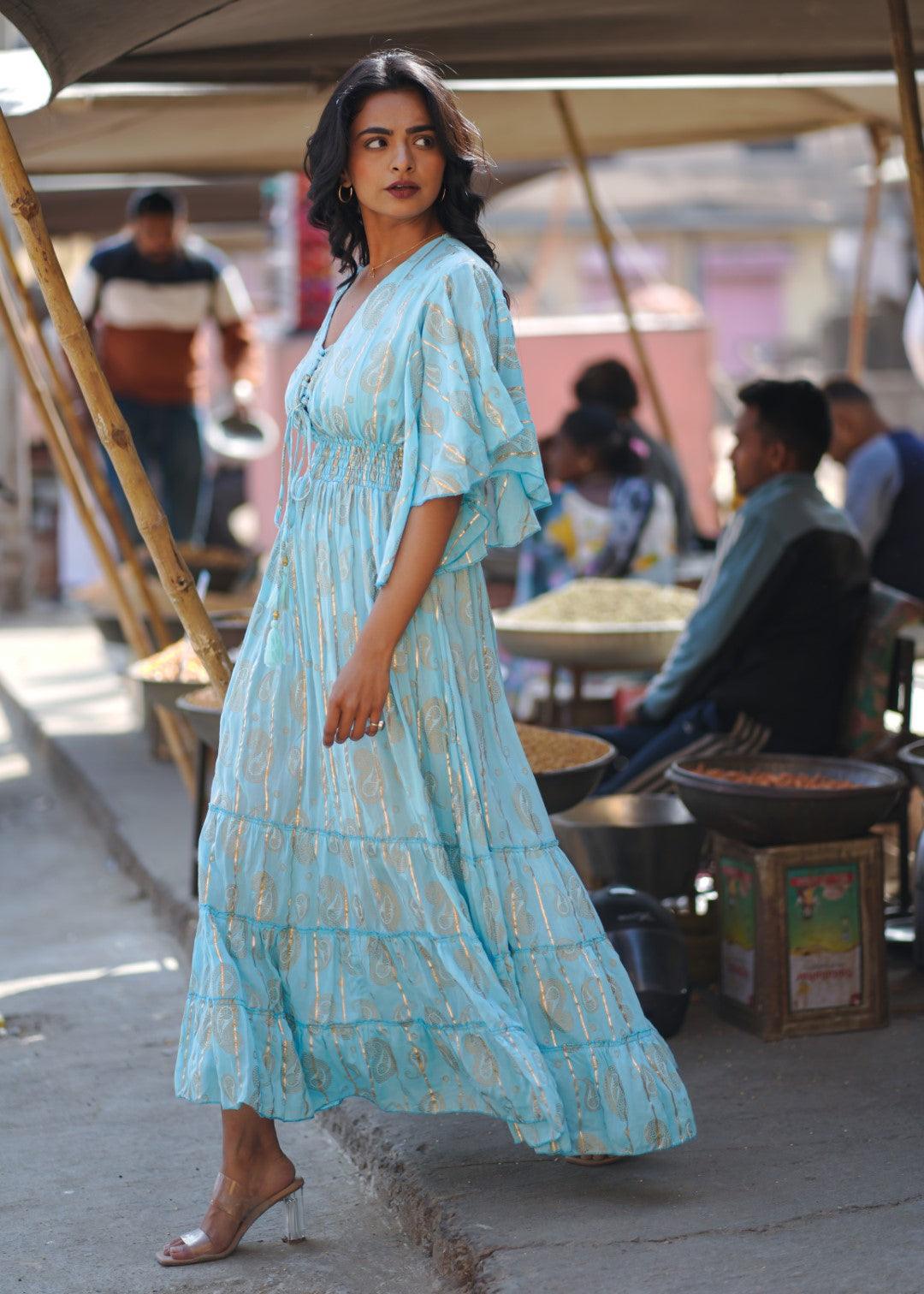 Clare Dress Turquoise - NolaByBijusol