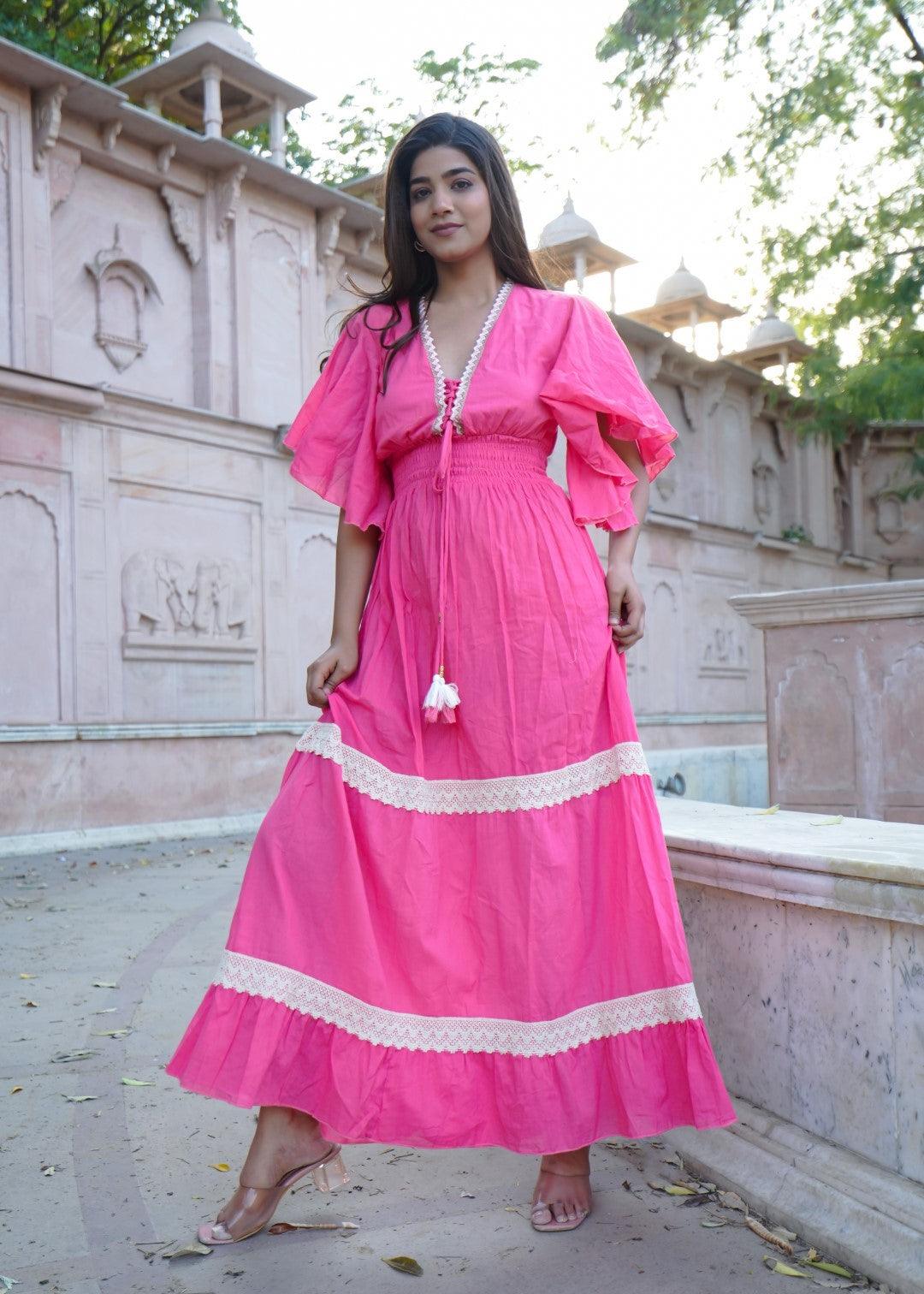Valeria Dress Fluor Pink - NolaByBijusol