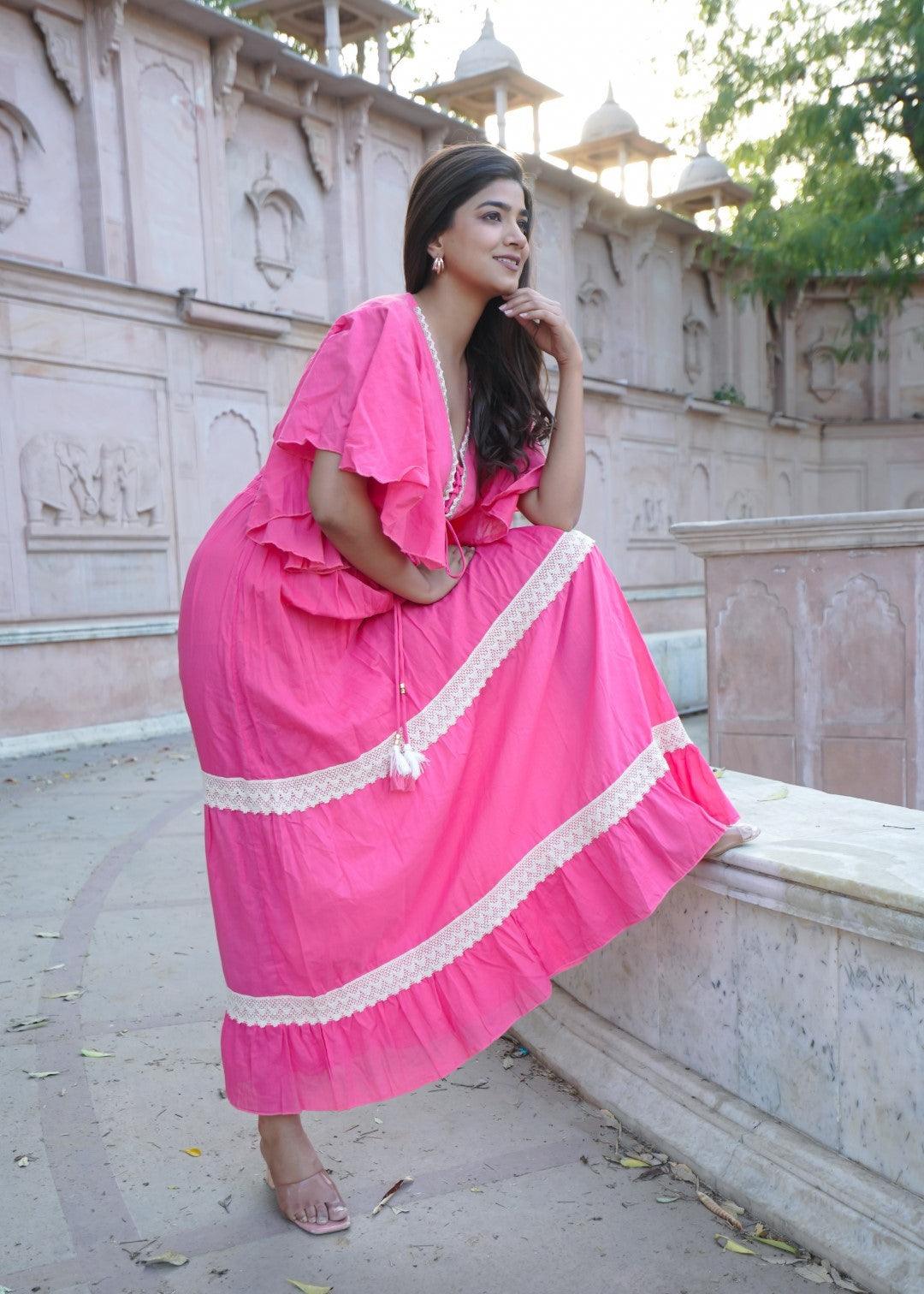 Valeria Dress Fluor Pink - NolaByBijusol