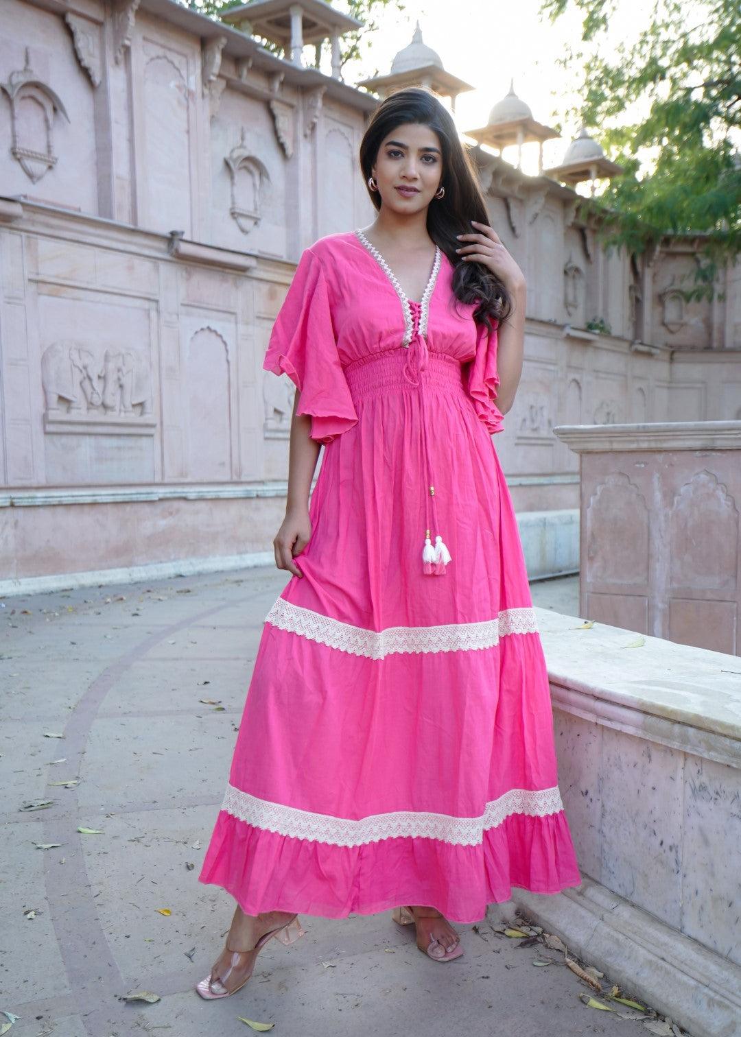 Valeria Dress Fluor Pink - NolaByBijusol