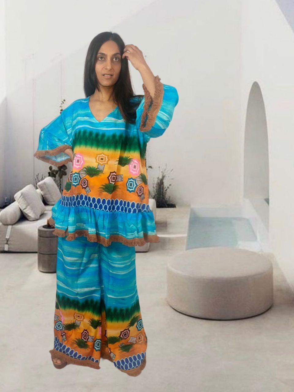 Conjunto de blusa e calças Africa - NolaByBijusol