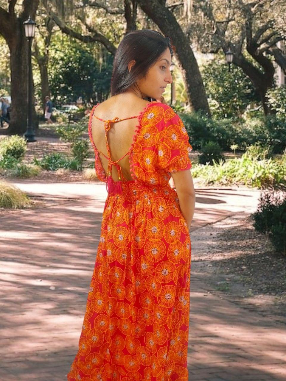 Cassie Dress Orange - NolaByBijusol