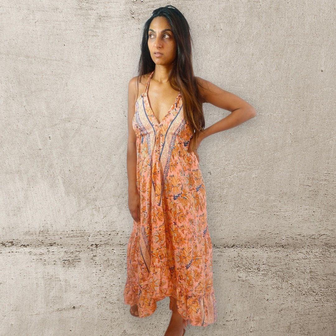 Monica Peach Dress - NolaByBijusol