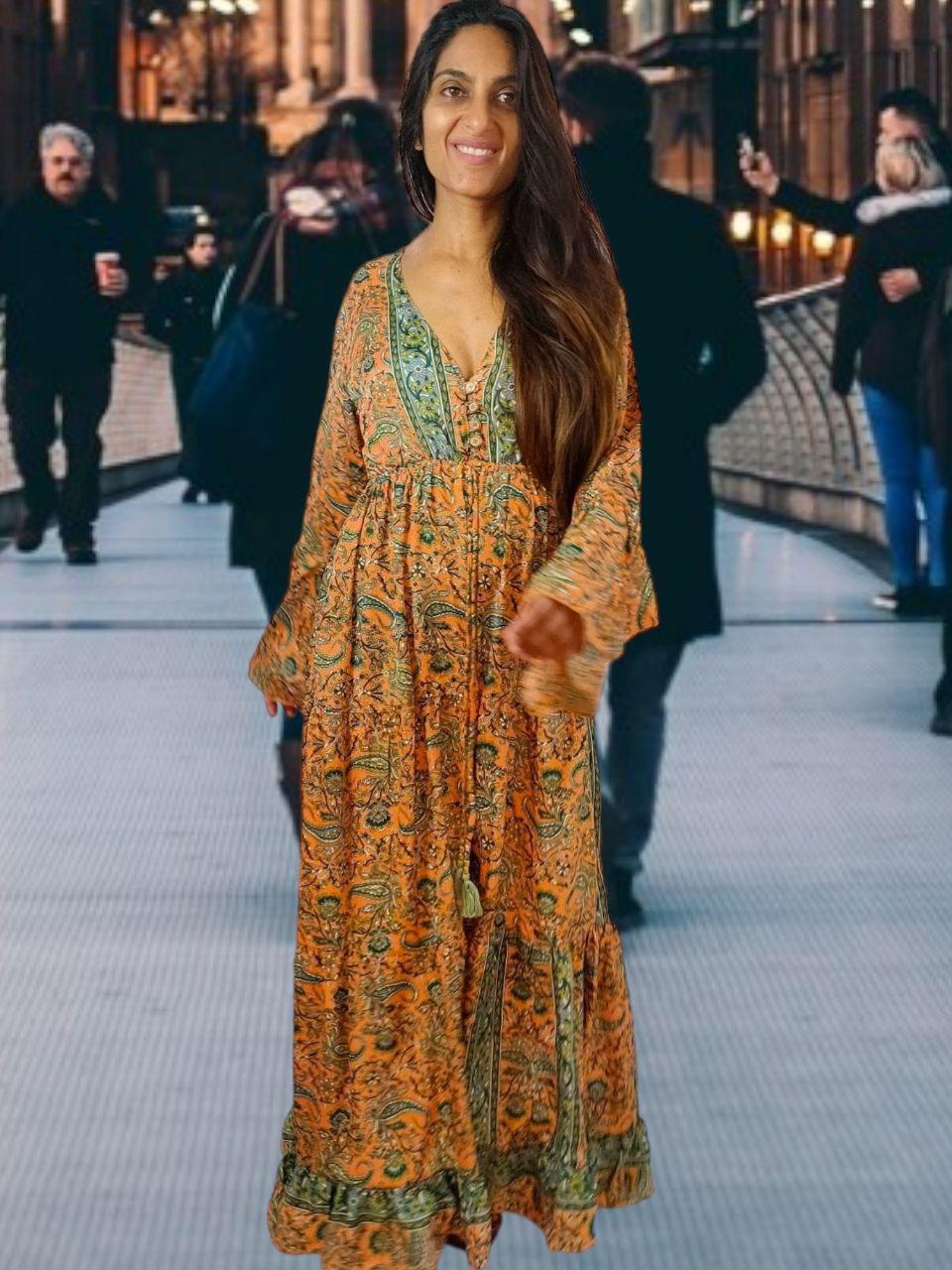 Anima Orange Dress - NolaByBijusol