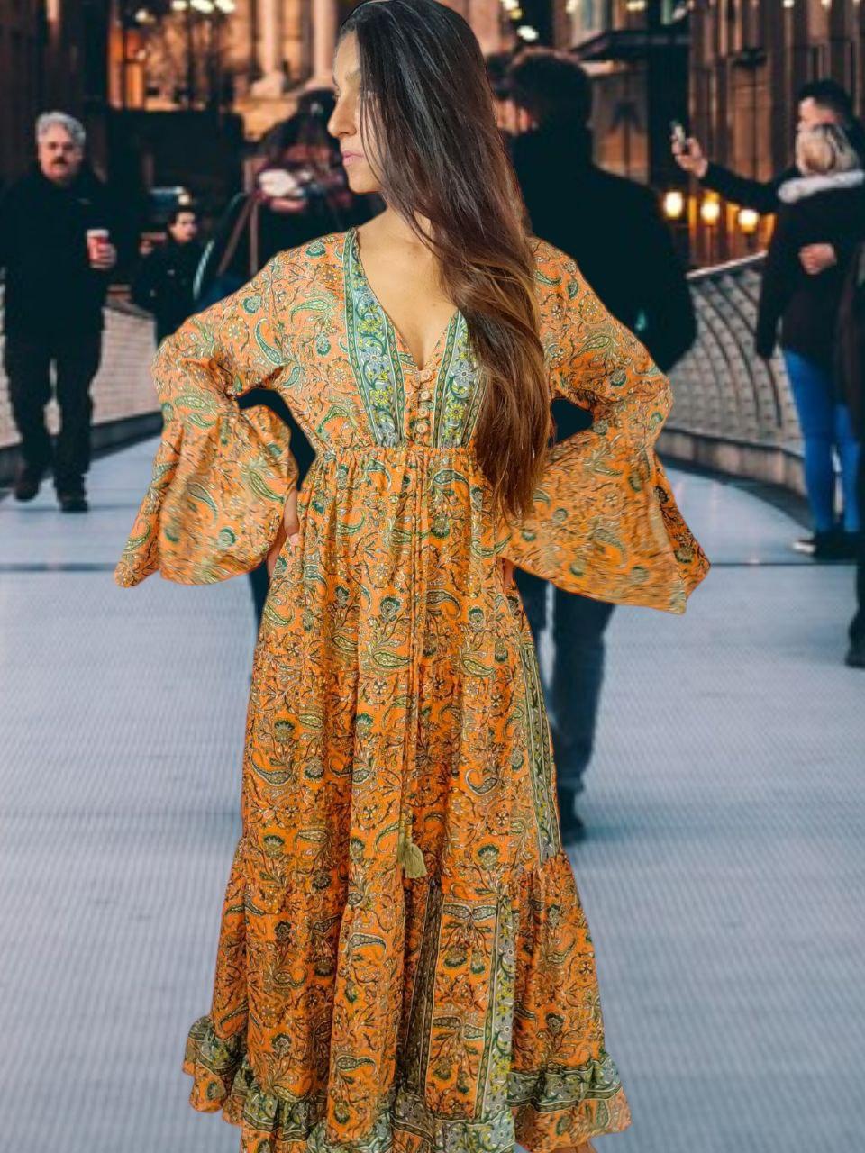 Anima Orange Dress - NolaByBijusol