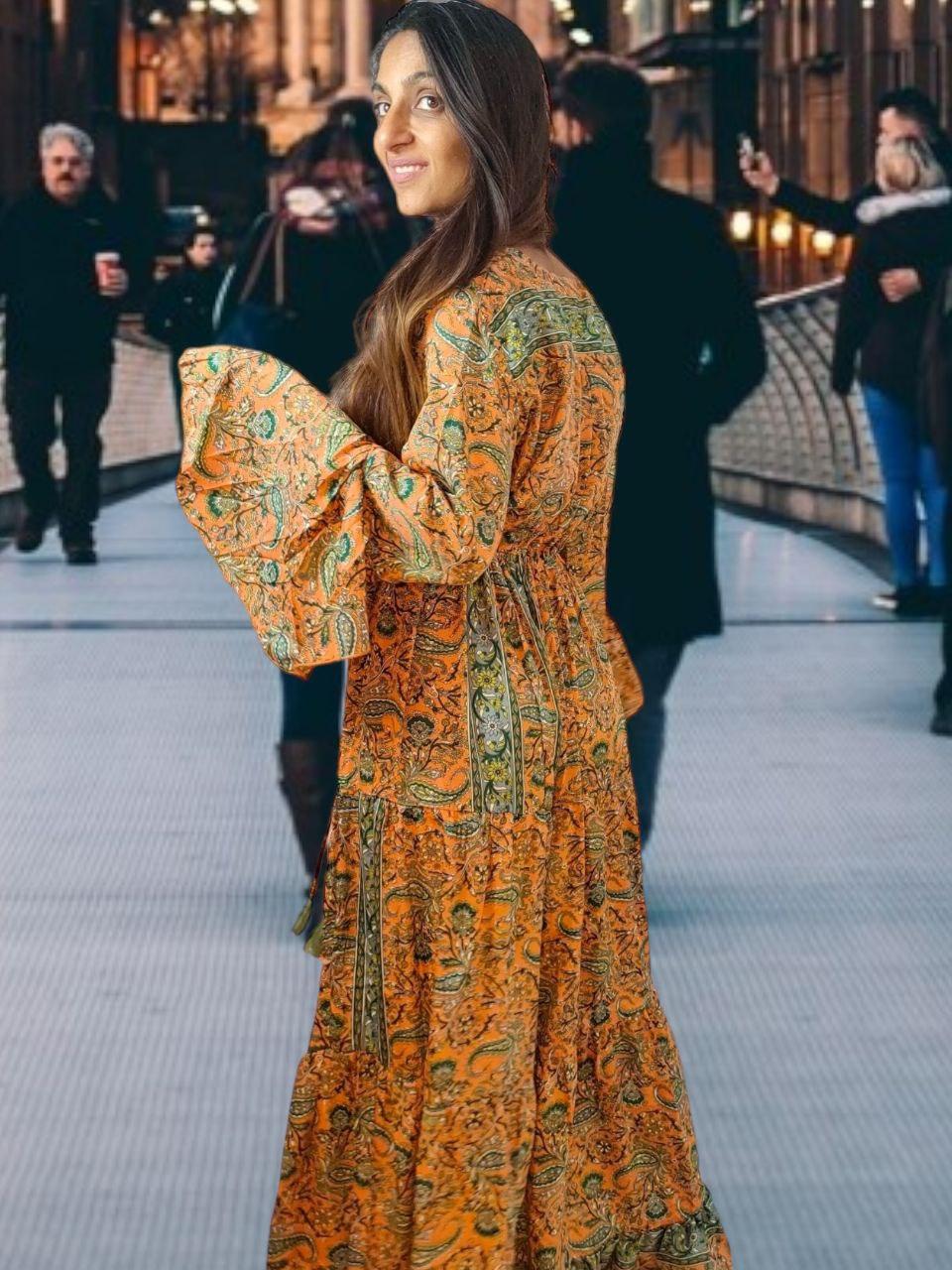Anima Orange Dress - NolaByBijusol