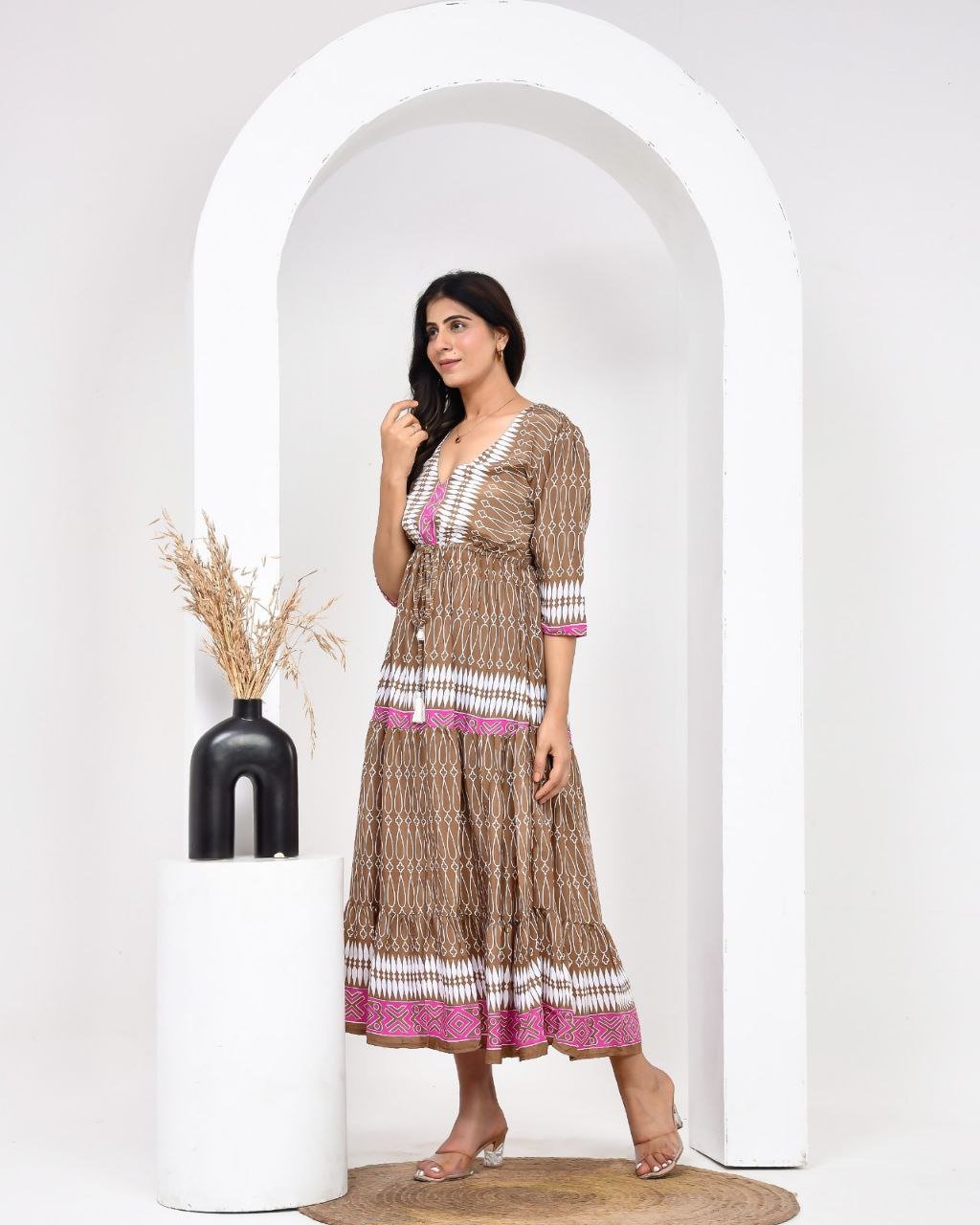 Suri Brown Dress - NolaByBijusol