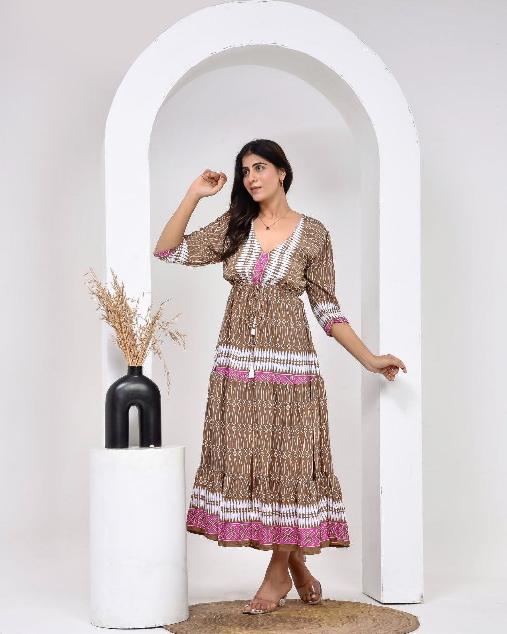 Suri Brown Dress - NolaByBijusol