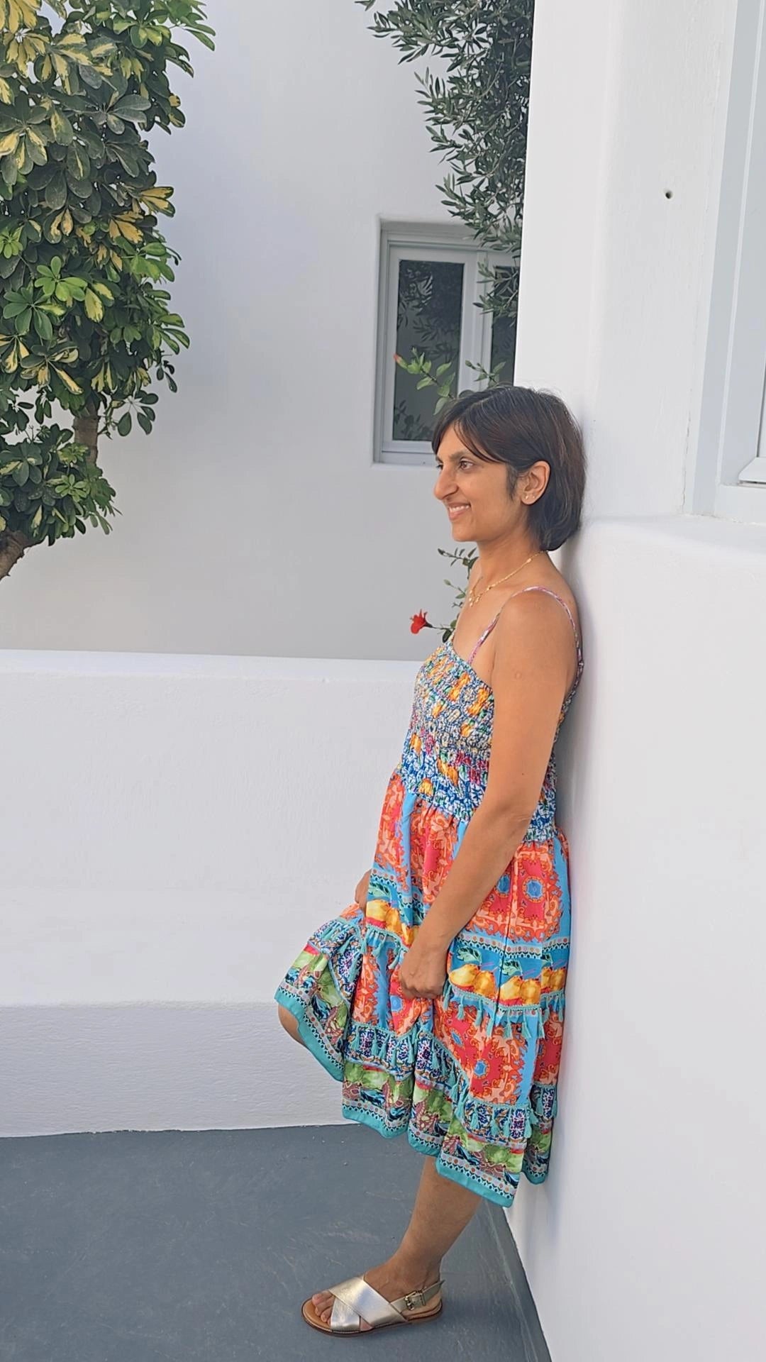 Santorini Tropical Dress