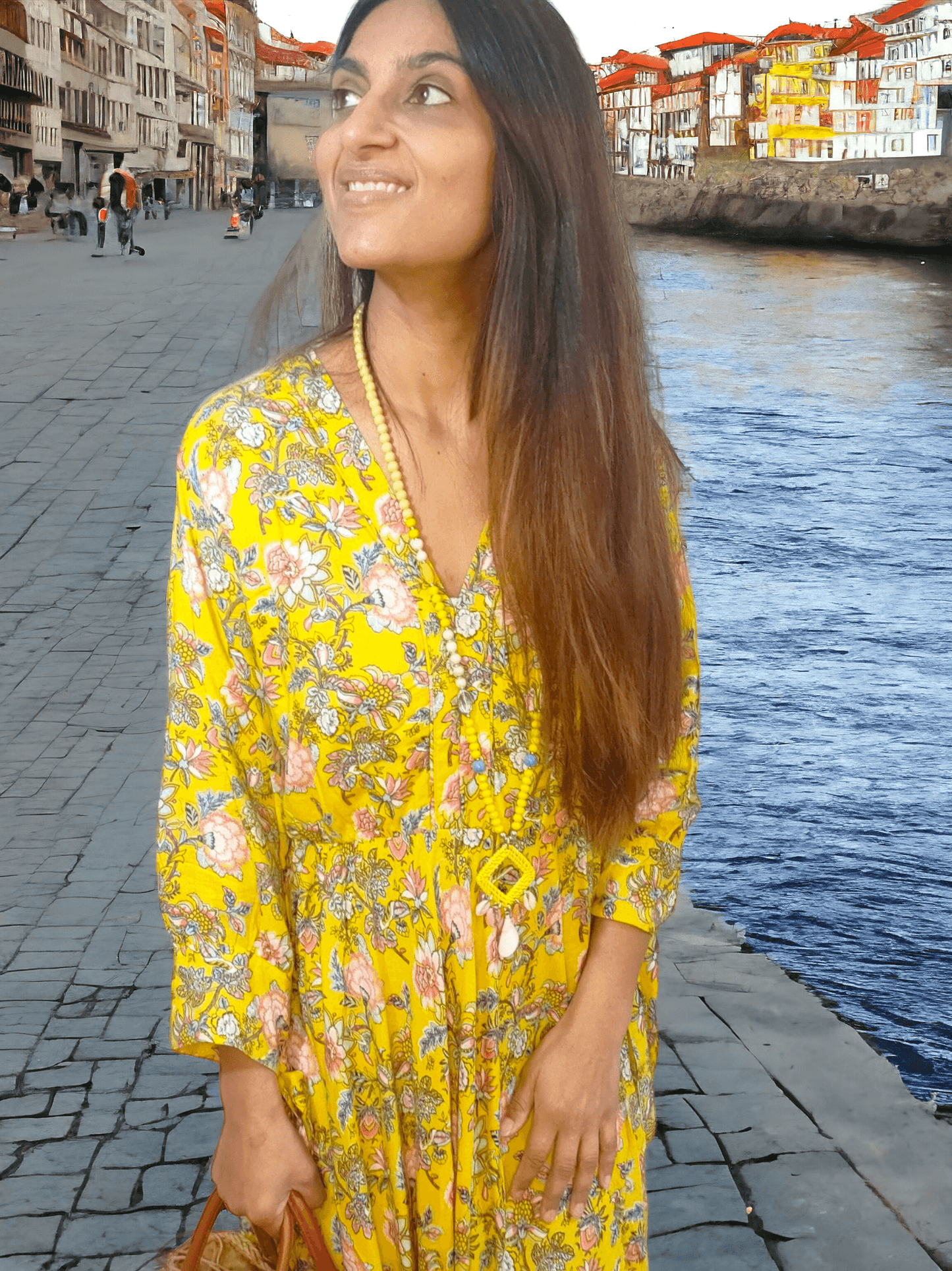 Floral Dress Yellow - NolaByBijusol