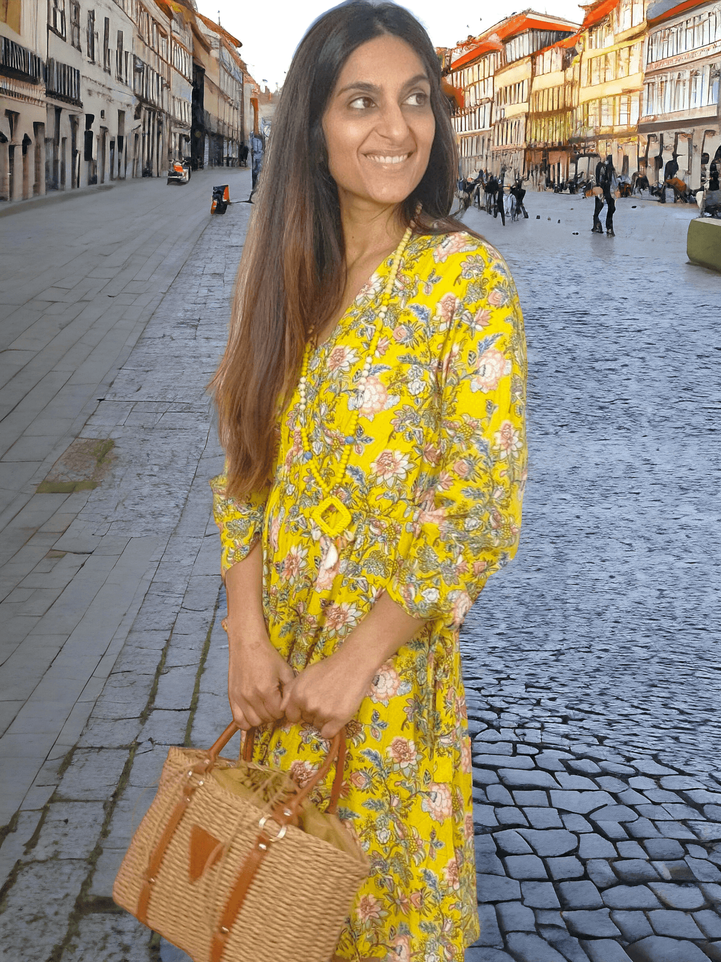 Floral Dress Yellow - NolaByBijusol