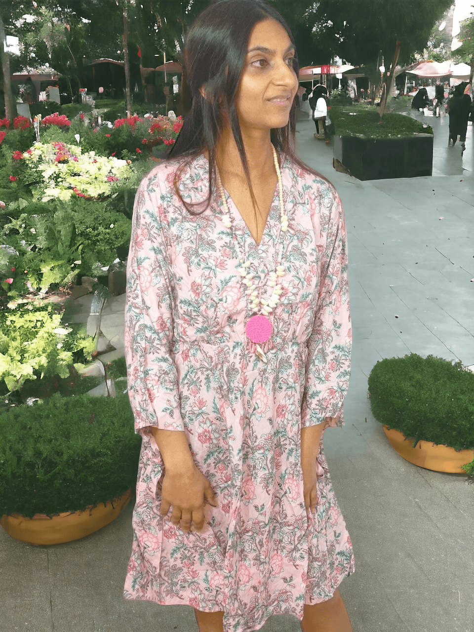 Floral Dress Pink - NolaByBijusol