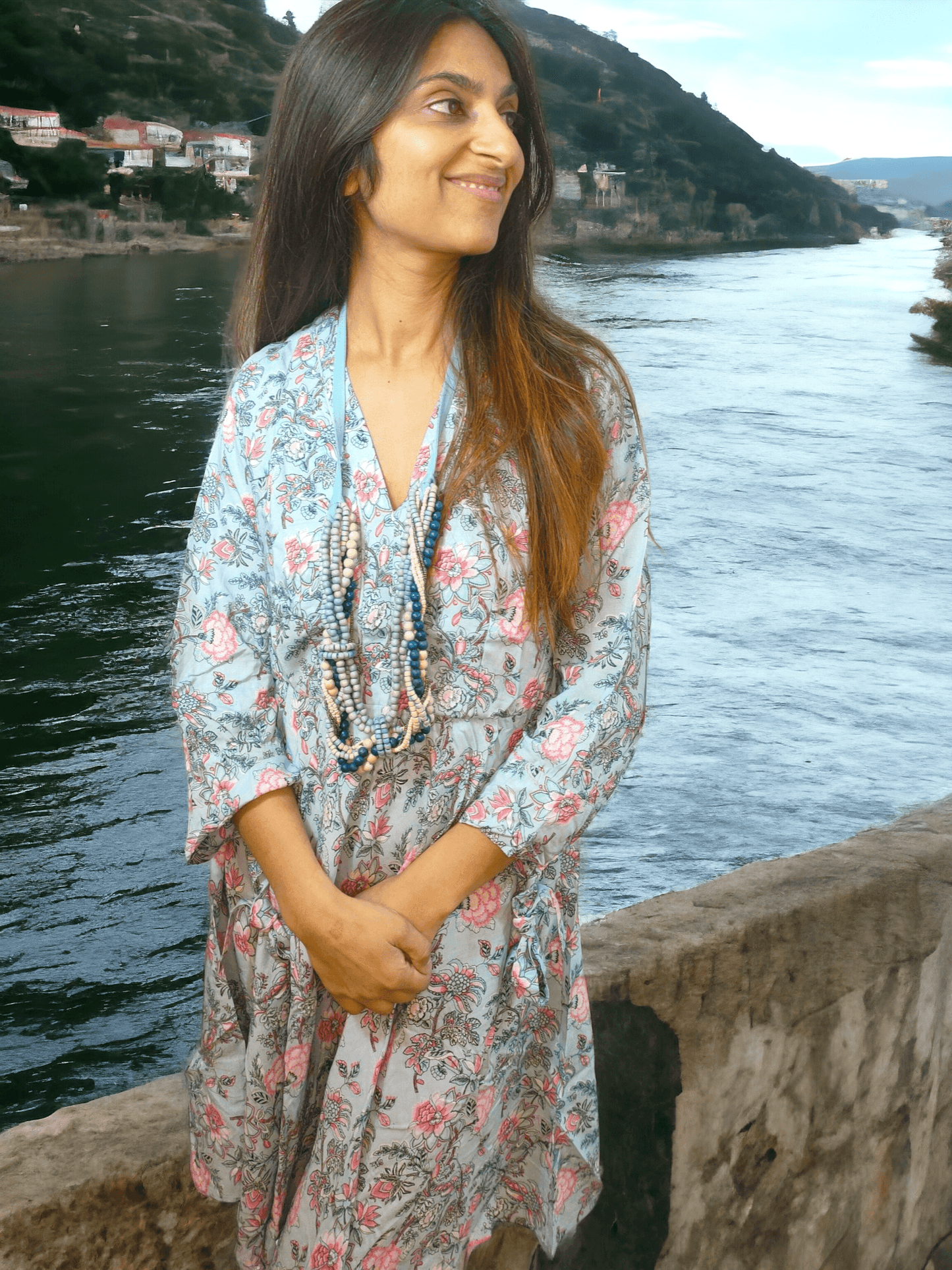Floral Dress Blue - NolaByBijusol