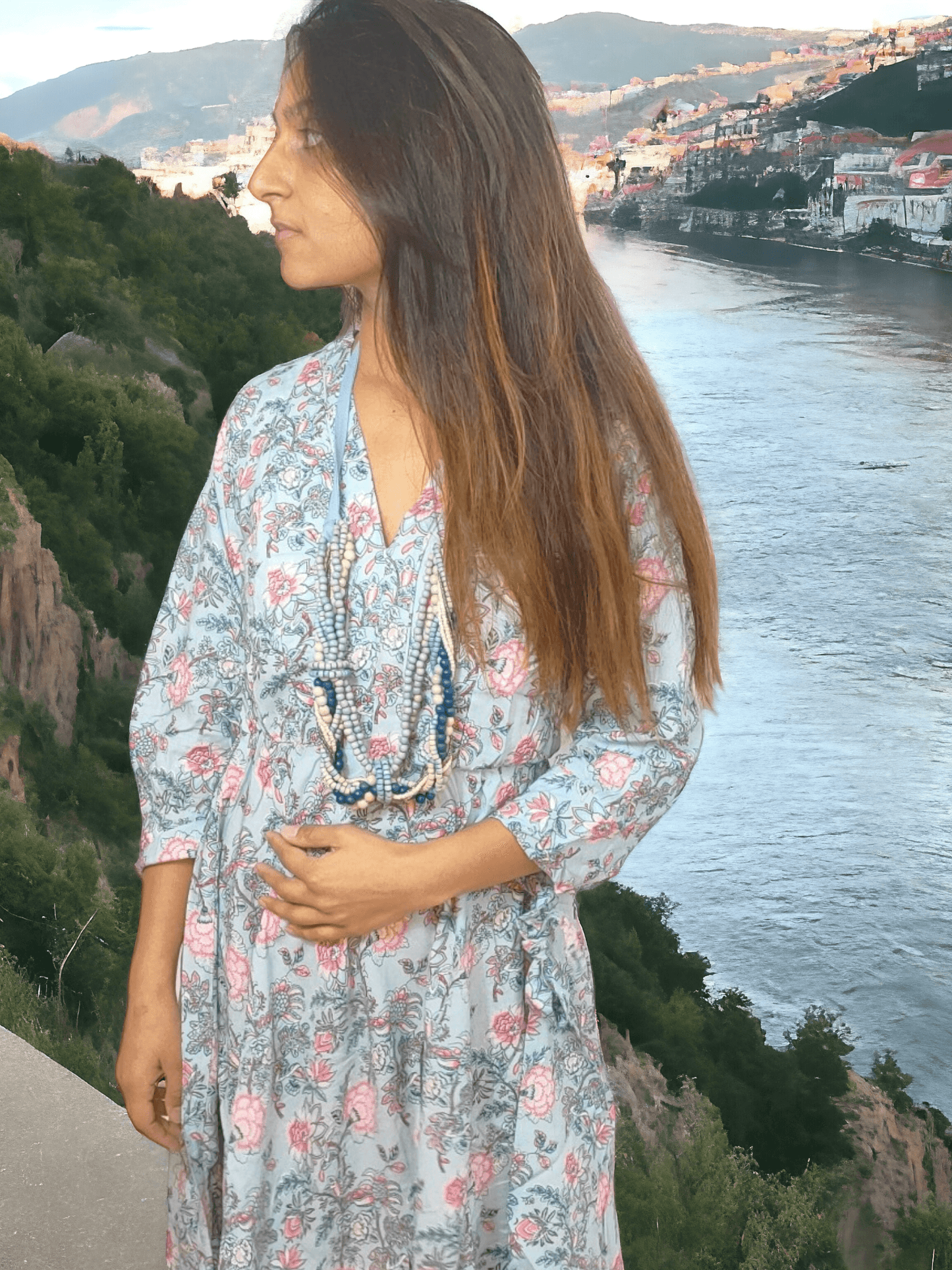 Floral Dress Blue - NolaByBijusol