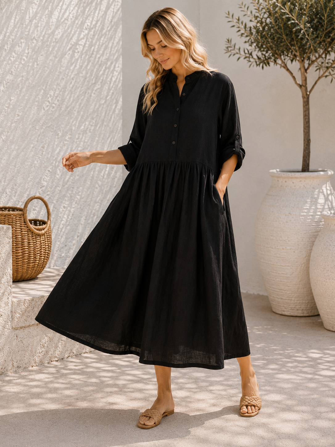 Nola Premium Linen Kimono Blazer – 100% Linen 21306 NolaByBijusol