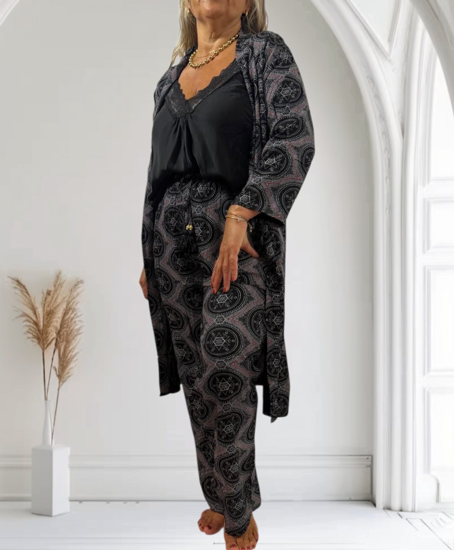 Nola Harmony Set Boho Kimono & Trousers 2164