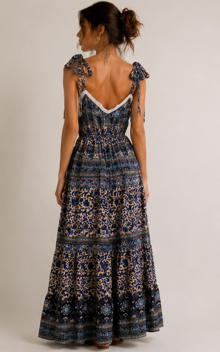 Nola Silk Lace Maxi Dress 223083 NolaByBijusol