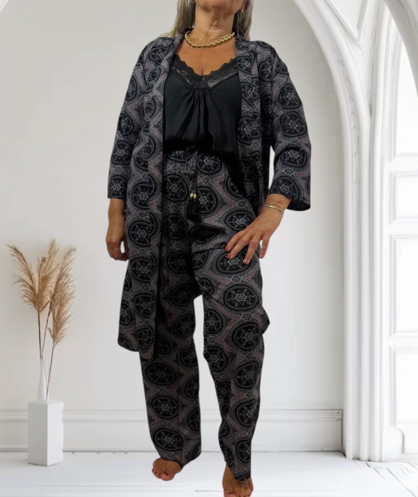 Nola Harmony Set Boho Kimono & Trousers 2164