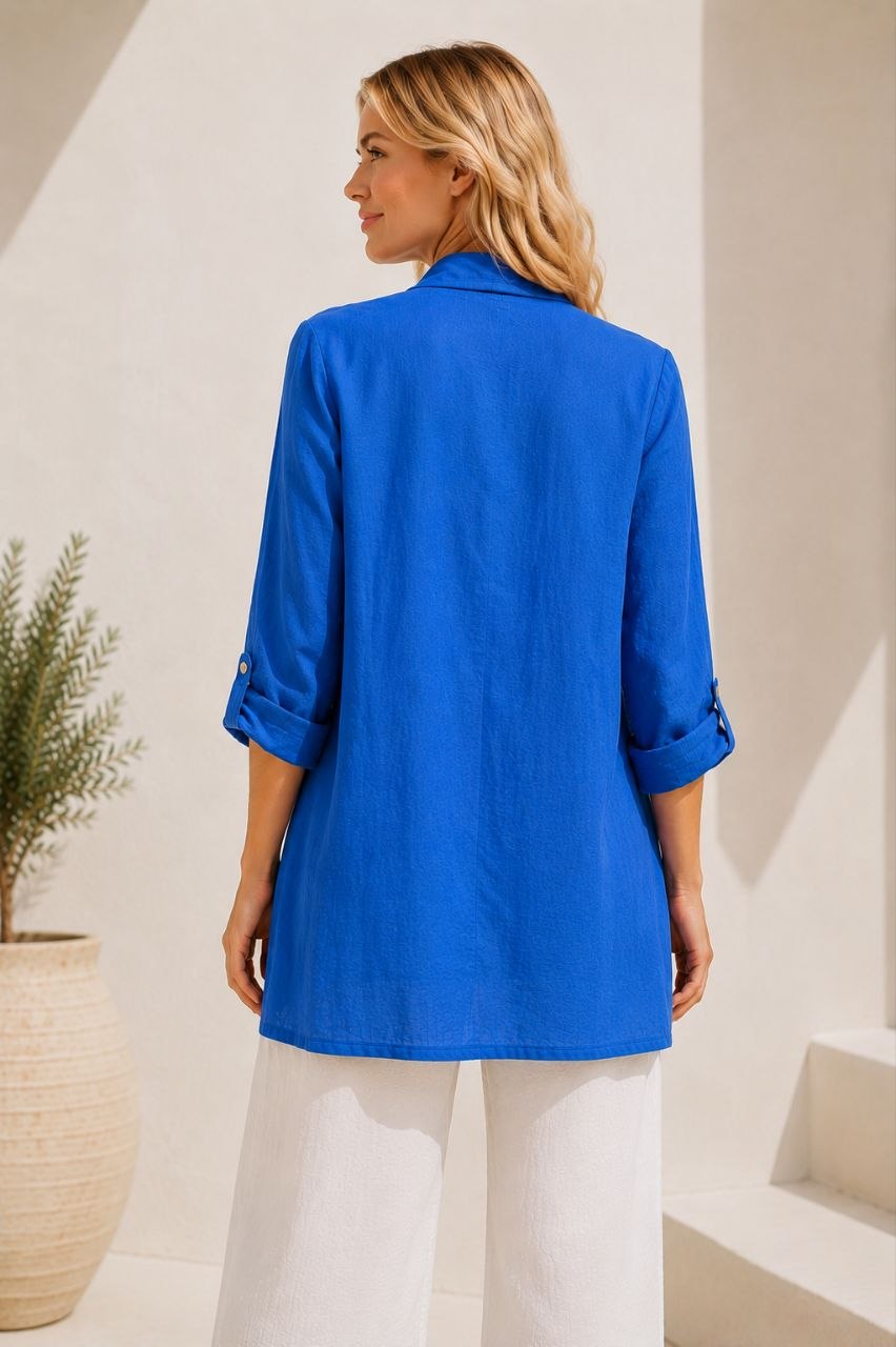 Nola Premium Linen Kimono Blazer – 100% Linen 21306 NolaByBijusol