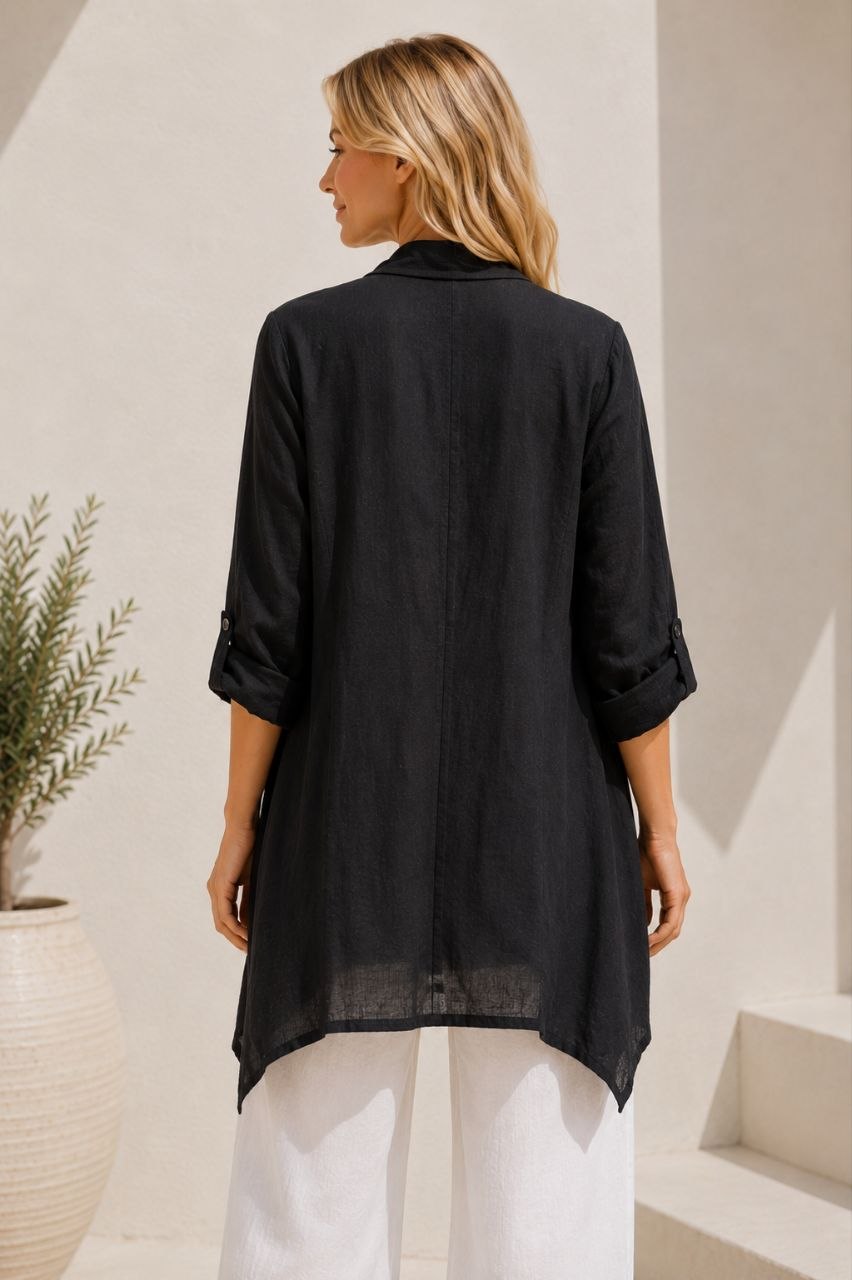 Nola Premium Linen Kimono Blazer – 100% Linen 21306 NolaByBijusol