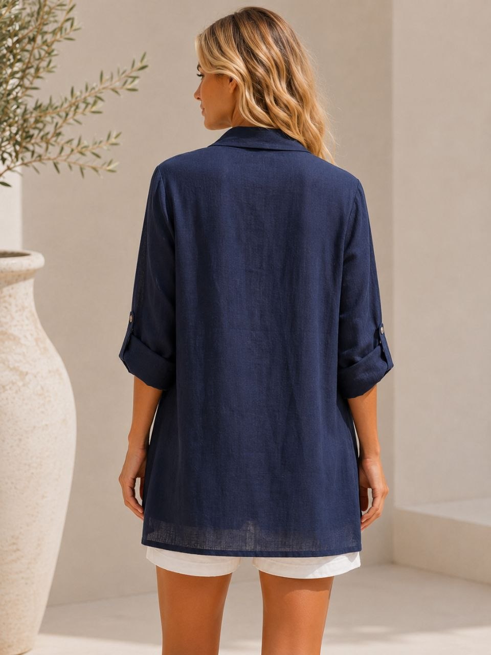 Nola Premium Linen Kimono Blazer – 100% Linen 21306 NolaByBijusol