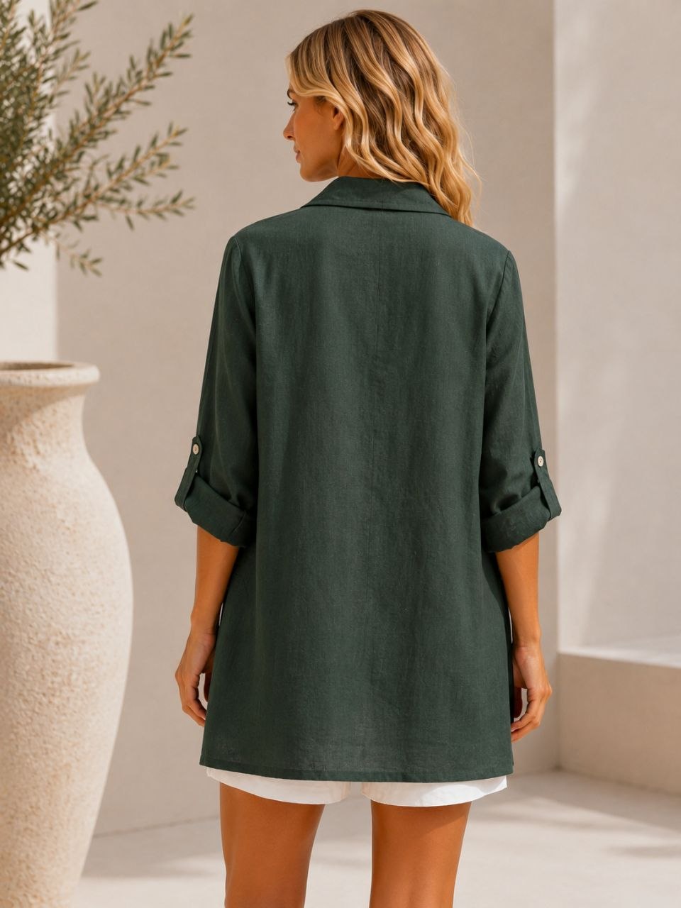 Nola Premium Linen Kimono Blazer – 100% Linen 21306 NolaByBijusol