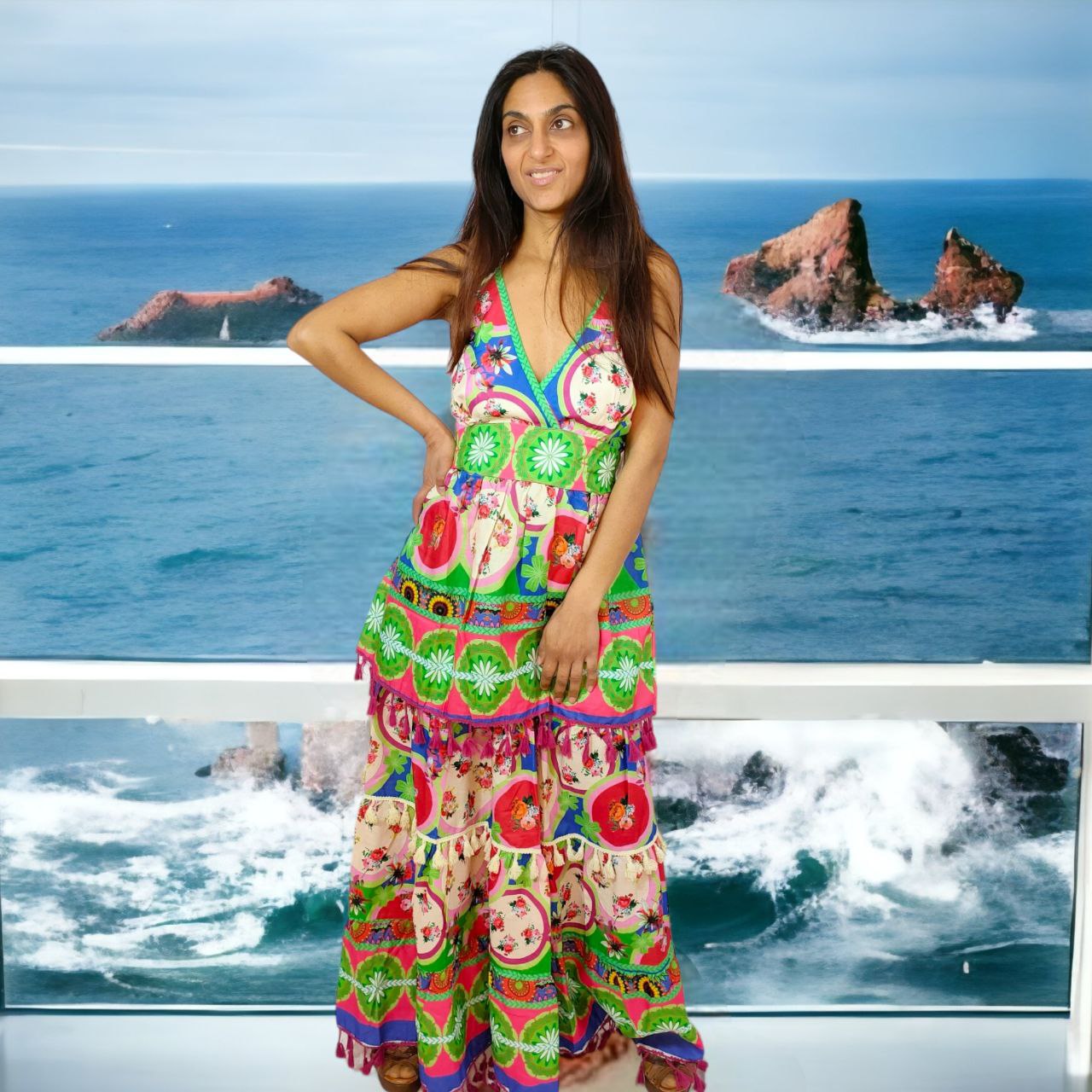 Conjunto de top e saia Tropics