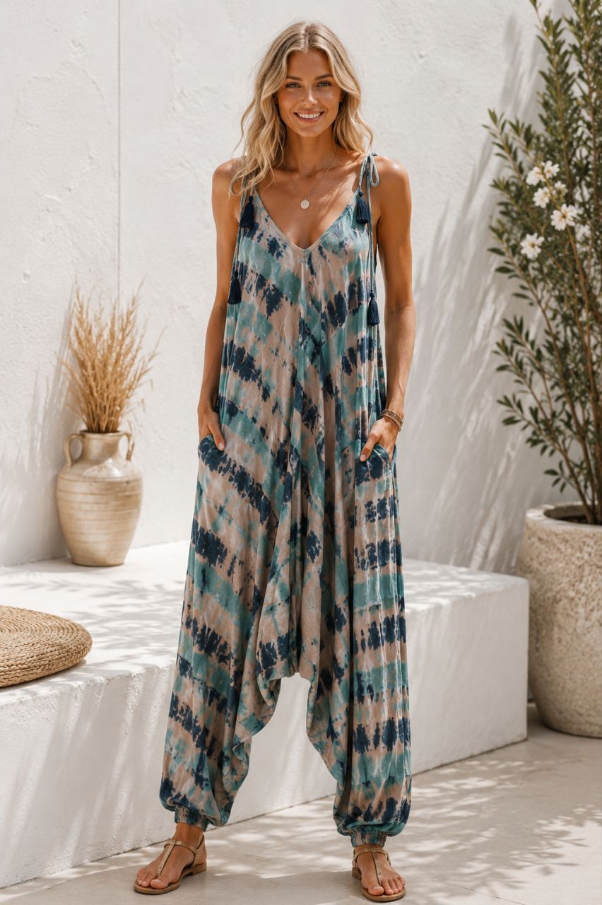 Nola Tie Dye Viscose Jumpsuit NolaByBijusol