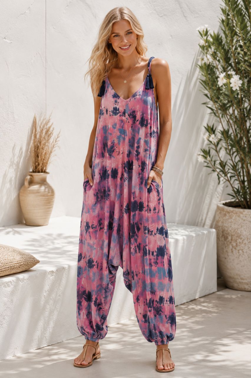 Nola Tie Dye Viscose Jumpsuit NolaByBijusol