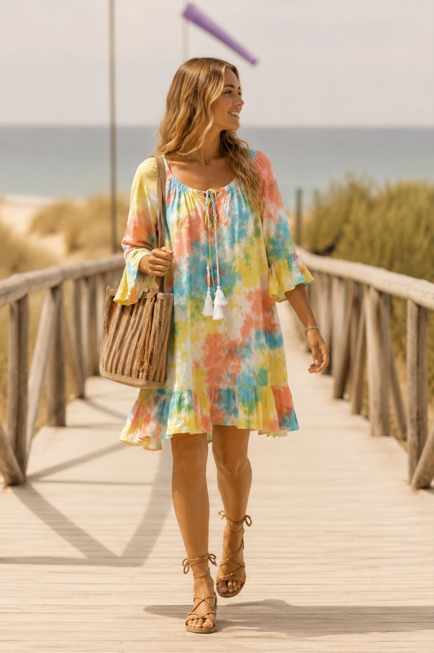 Nola Tie Dye Short Dress NolaByBijusol