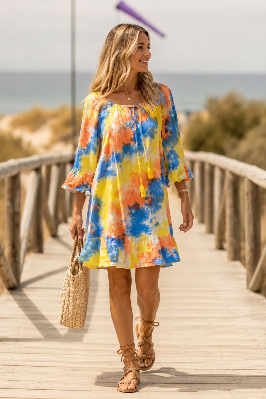 Nola Tie Dye Short Dress NolaByBijusol