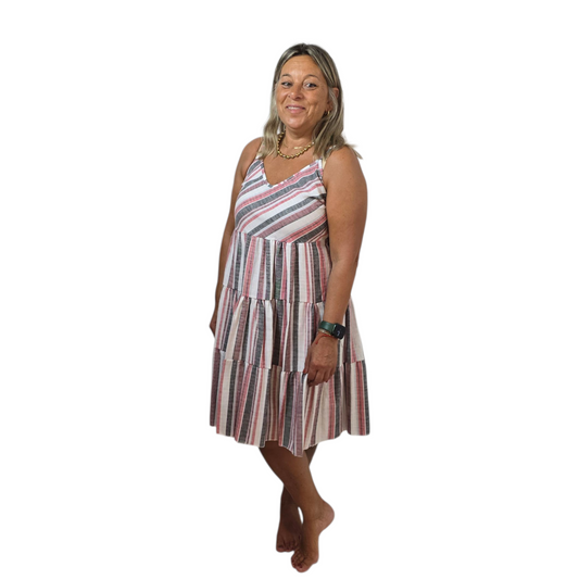 Navy Stripes Dress - NolaByBijusol 