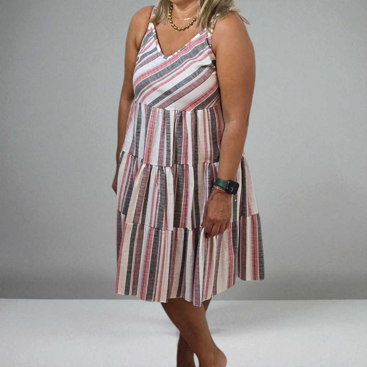 Navy Stripes Dress - NolaByBijusol 