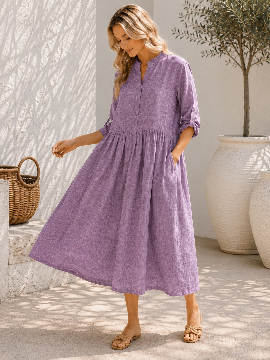 Nola Premium Linen Kimono Blazer – 100% Linen 21306 NolaByBijusol