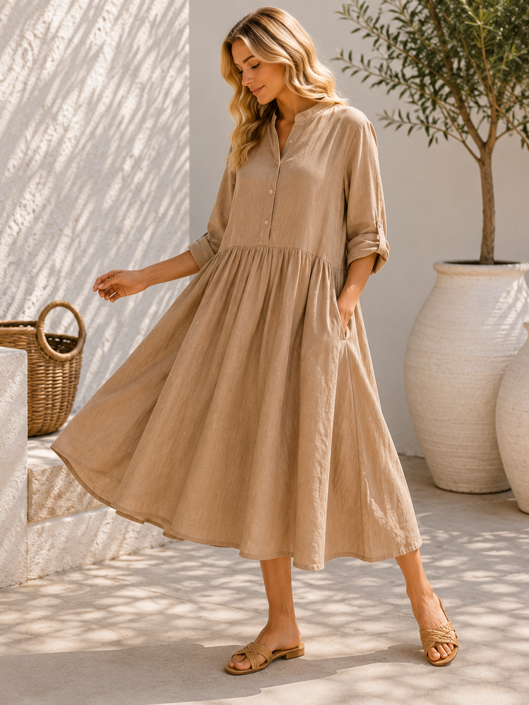 Nola Premium Linen Kimono Blazer – 100% Linen 21306 NolaByBijusol