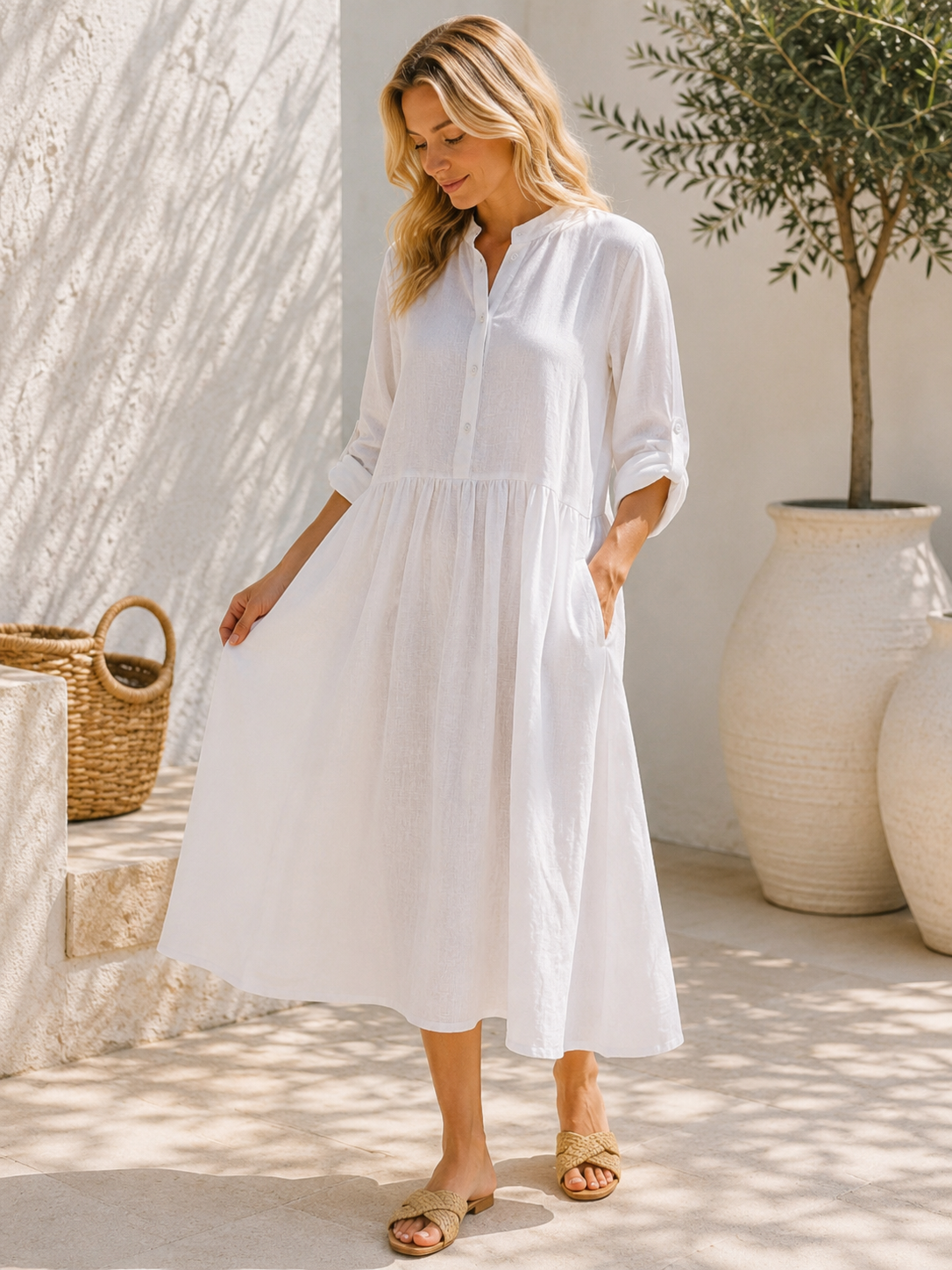 Nola Premium Linen Kimono Blazer – 100% Linen 21306 NolaByBijusol