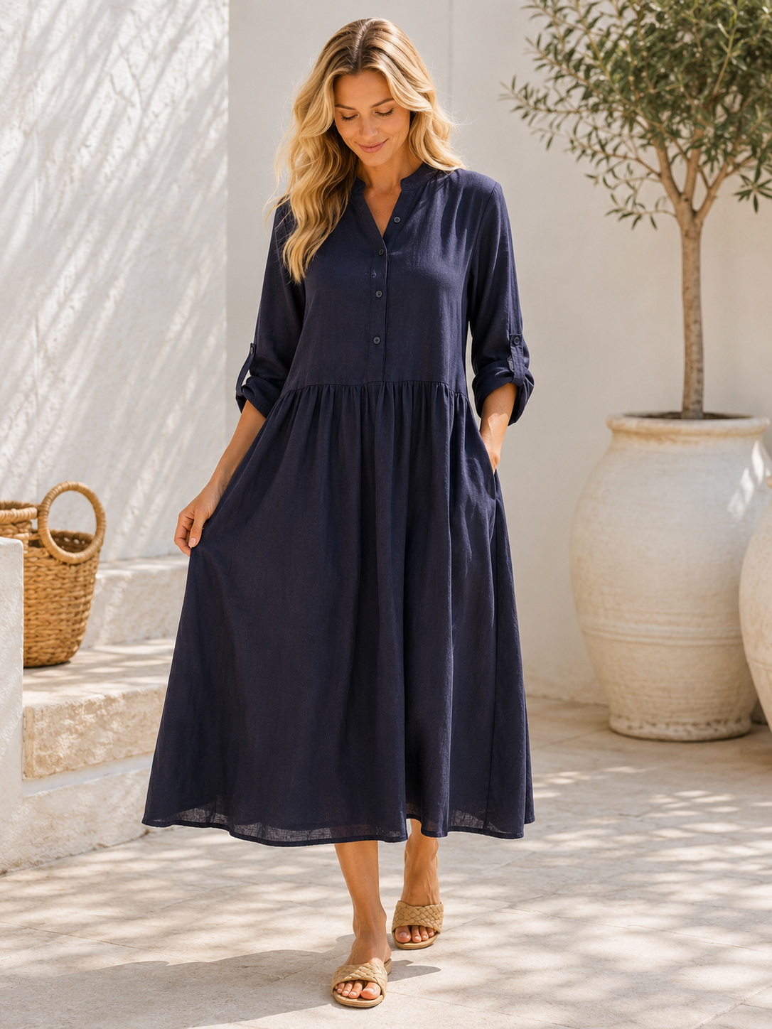 Nola Premium Linen Kimono Blazer – 100% Linen 21306 NolaByBijusol
