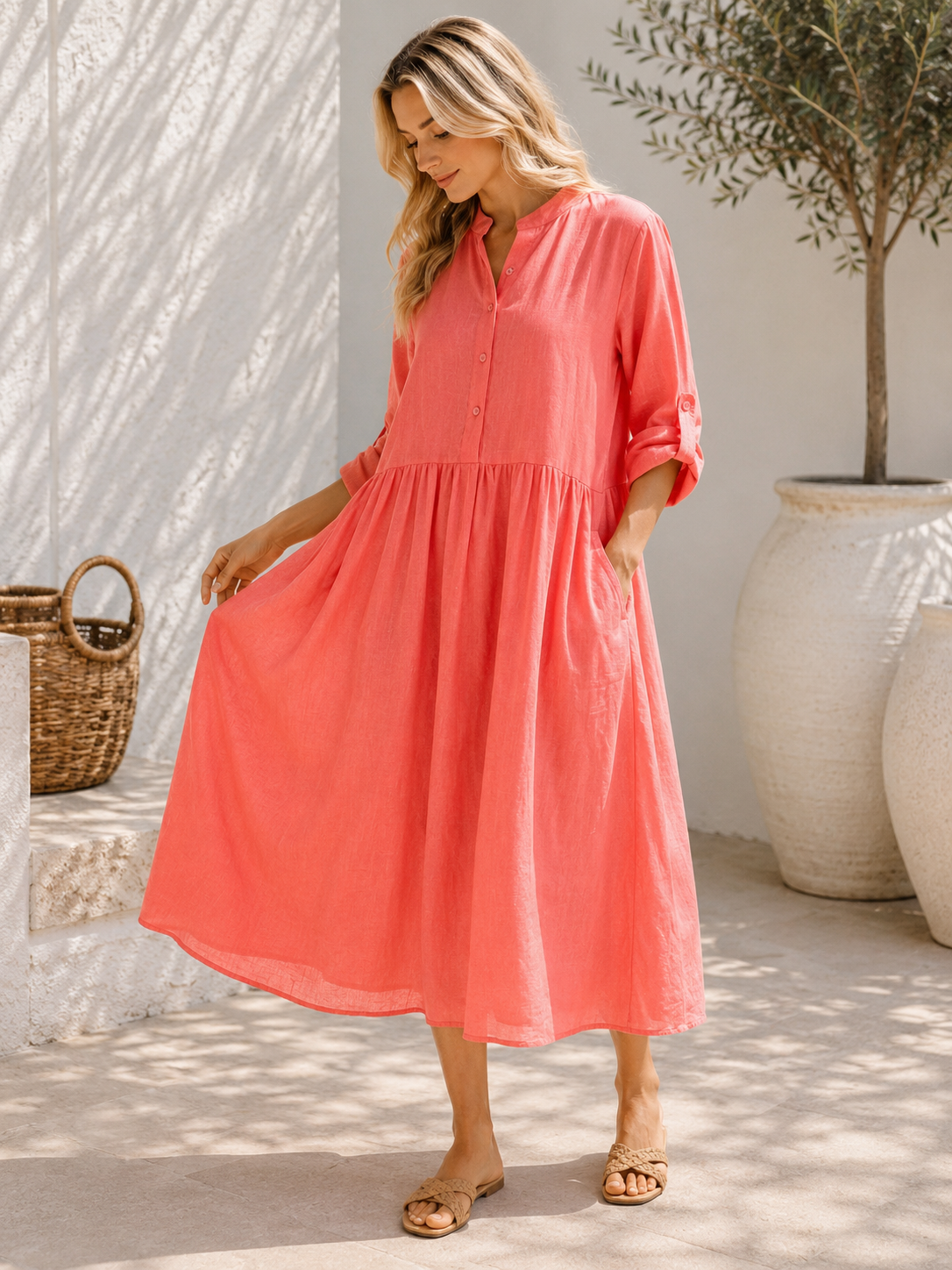 Nola Premium Linen Kimono Blazer – 100% Linen 21306 NolaByBijusol